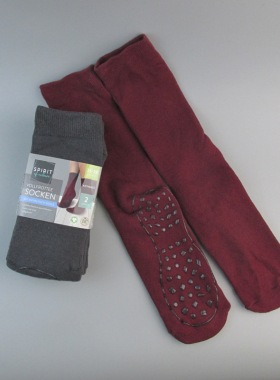 冬季加厚保暖女袜全毛巾中筒长袜脚底点胶防滑外贸出口百搭女袜子