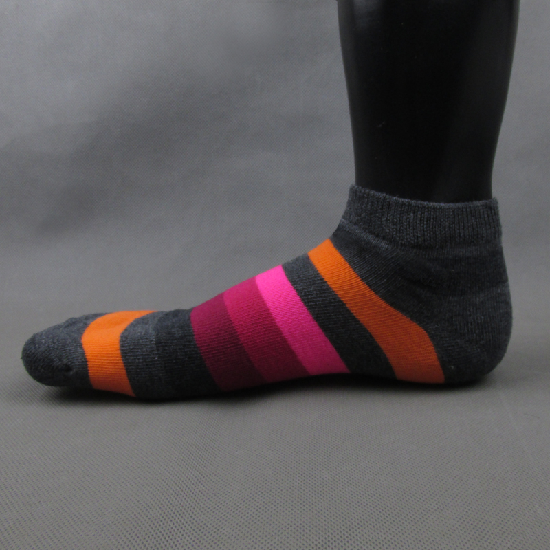 彩色条纹简约风休闲男士短袜薄款
