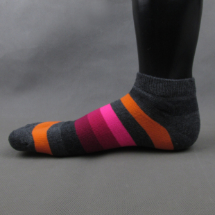 纯棉袜子彩色条纹浅口低帮男袜简约休闲船袜一元 薄款 短袜夏季 男士