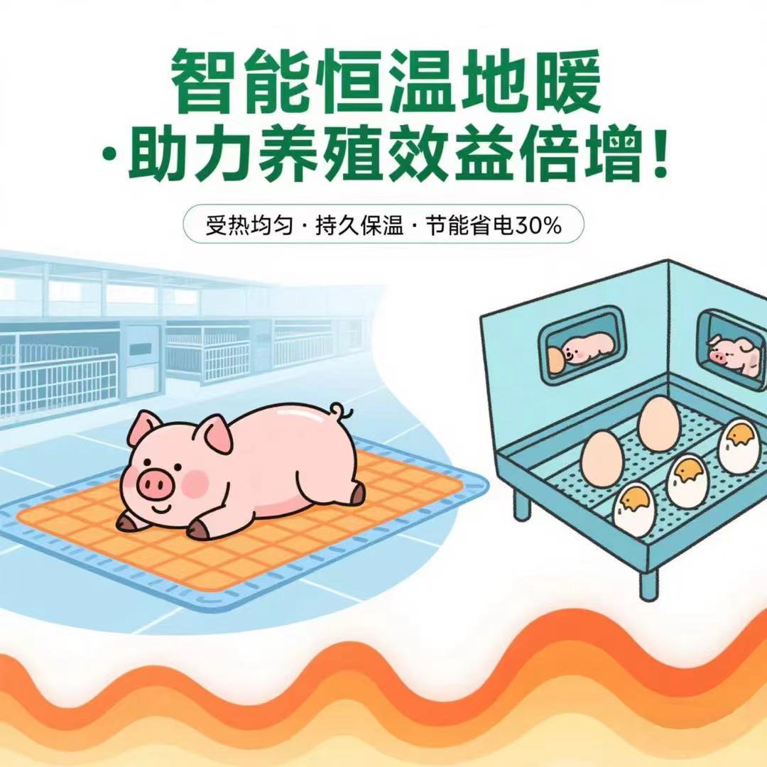 点购买看活动】猪用碳钎维电地暖兽用小仔猪养殖专用电热板毯猪舍