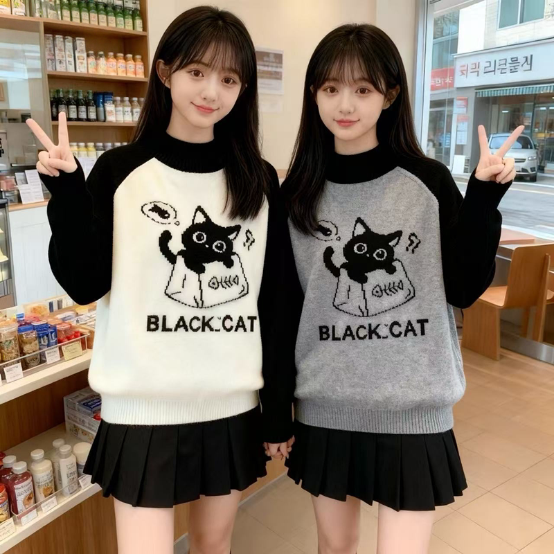 女童毛衣秋冬加绒加厚中大童