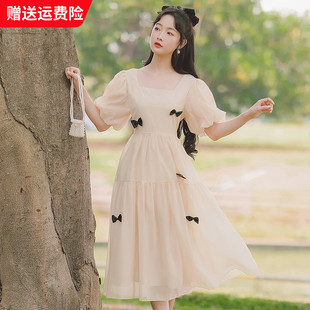 女大童夏装连衣裙韩版洋气超仙网纱初中生女孩礼服仙女蓬蓬公主裙