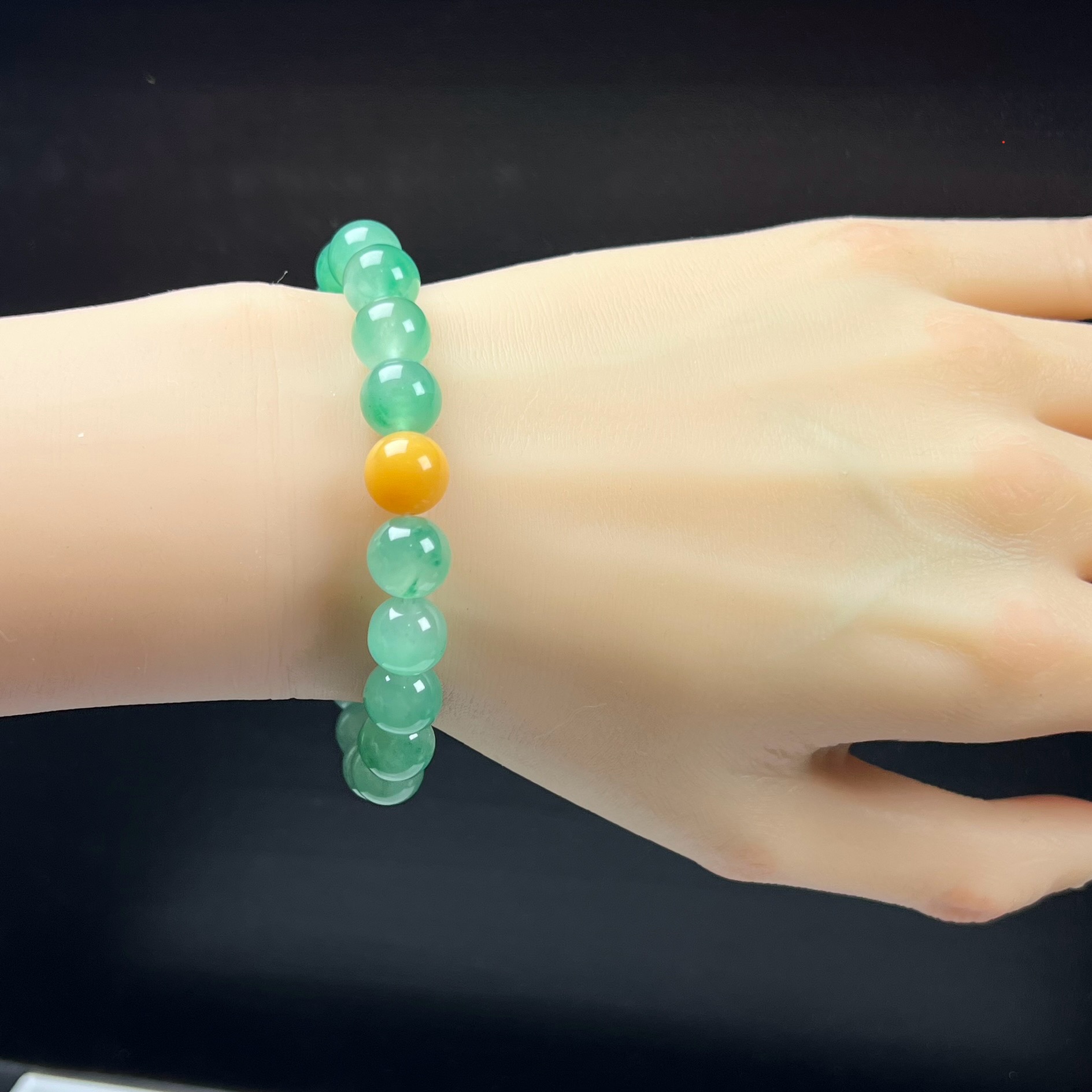 天然玉石精品高冰飘翠绿色非洲翠玉佛珠10mm玉石手串手链正品送礼