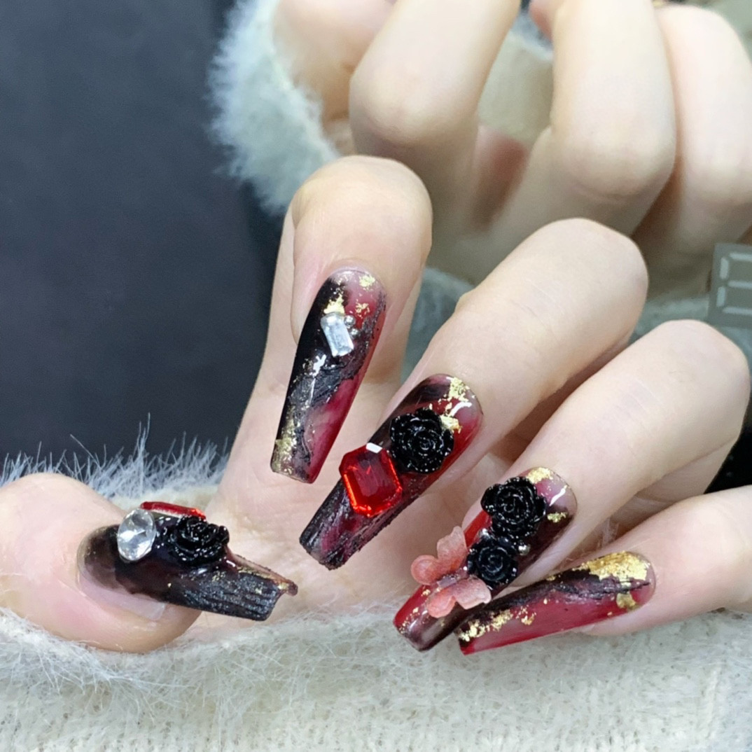 【清仓】实拍定制款高性价比高级定制穿戴甲美甲师纯手工美甲