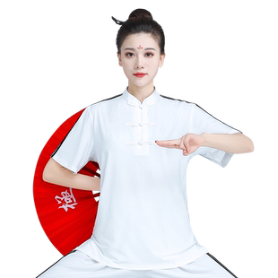 山人运动太极服女新款秋冬季加厚太极拳练功服武术服装男运动套装