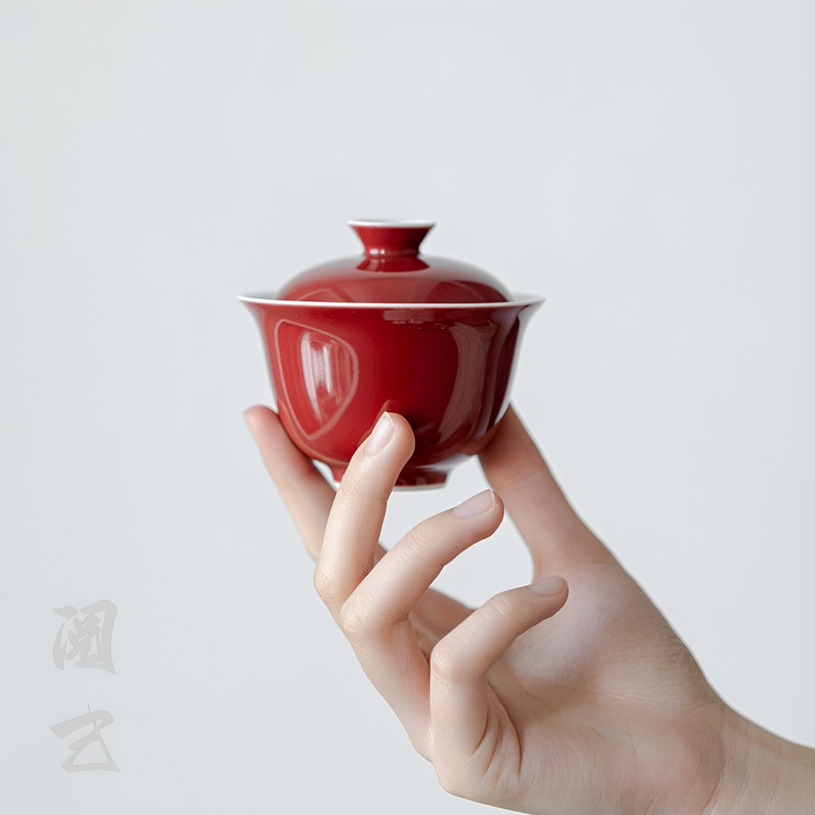 阅己器物 原矿色釉薄胎玉泥盖碗 功夫茶具陶瓷茶碗文人主泡器家用