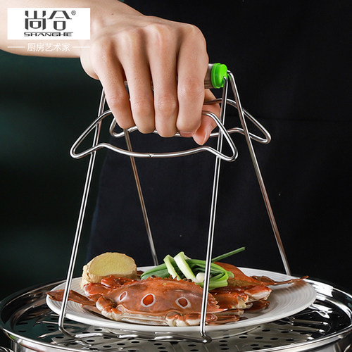 304不锈钢防滑防烫夹取碗夹子 取盘器夹菜碟子提砂锅蒸笼厨房神器