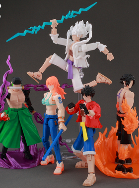 9L3D打印超可动人偶海贼王路飞索隆动漫手办摆件潮流3d人仔玩具