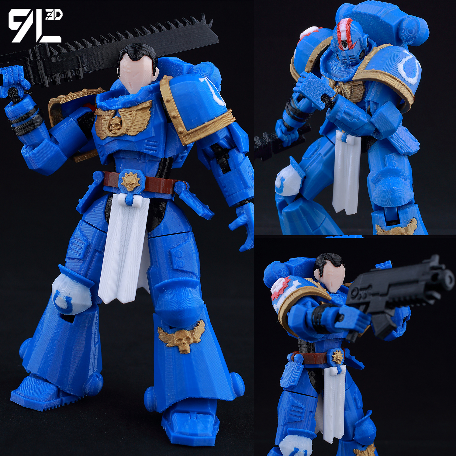 战斗手办视频创作模型3D打印多关节可动幸运13人偶战锤泰图斯玩具