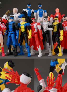 无 敌少侠手办无敌战争9L3D打印多关节超可动人偶幸运13动漫周边