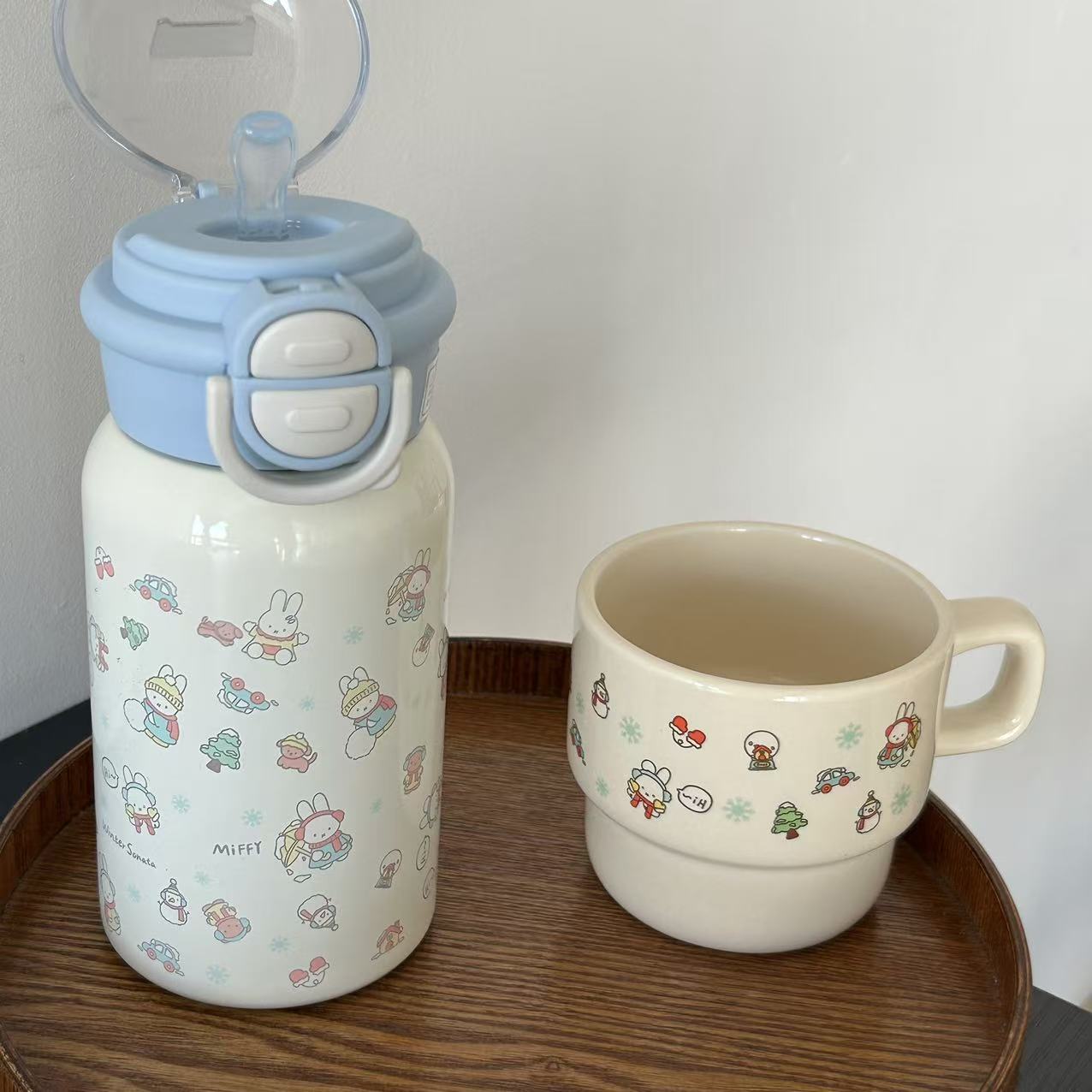 暖萌感满格！304 不锈钢保温水杯冬日玩耍小兔便携居家饮水杯