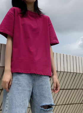 棉质t恤女2024年新款短袖夏装女装宽松韩版半袖衣服上衣体恤潮ins