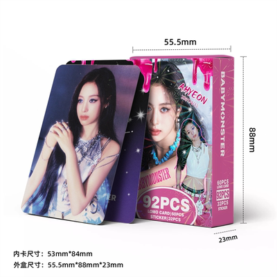 小怪兽92张BABYMONSTER专辑郑雅贤LOMO卡AHYEON小卡卡片明星自印