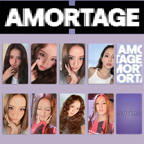 粉墨周边金智秀JISOO周边专辑小卡中文卡背AMORTAGE 满额卡自印