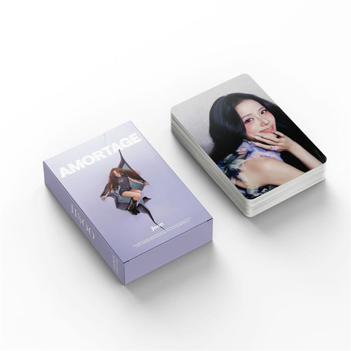 55张JISOO新专辑镭射小卡金智秀SOLO AMORTAGE随机卡自印Lomo卡片