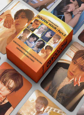 ATEEZ小卡55张GOLDEN HOUR : Part.3卡片WOOYOUNG JON GHO自制ins