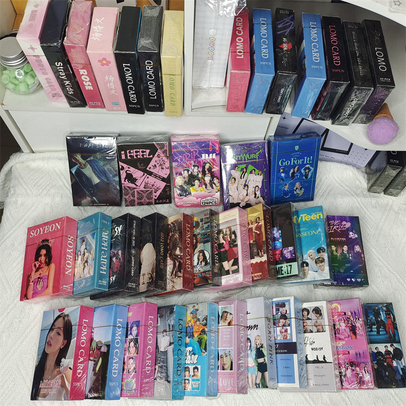 清仓特价KPOP明星 IVE防弹少年团 吒 ROSE红贝贝LOMO卡粉墨明信片图片