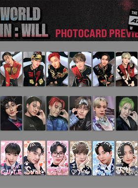 ATEEZ专辑THE WORLD FIN WILL蹲坑卡AM特典卡周边自印小卡随机卡