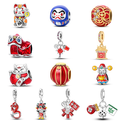 新年系列DIY串珠手链财神爷串饰