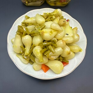 酸豆角下饭菜腌制辣椒葱头香辣咸菜泡菜农家手工腌制开胃小菜豇豆