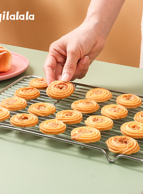 304不锈钢蛋糕冷却架家用不粘戚风面包曲奇饼干冷凉网架晾网烘培