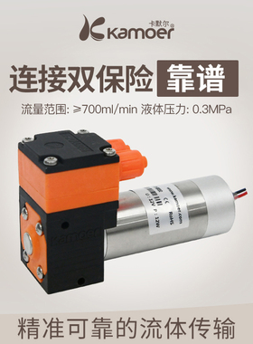 卡默尔隔膜泵12v高压KLP02耐酸碱小型减速油泵24伏无刷液泵加压泵