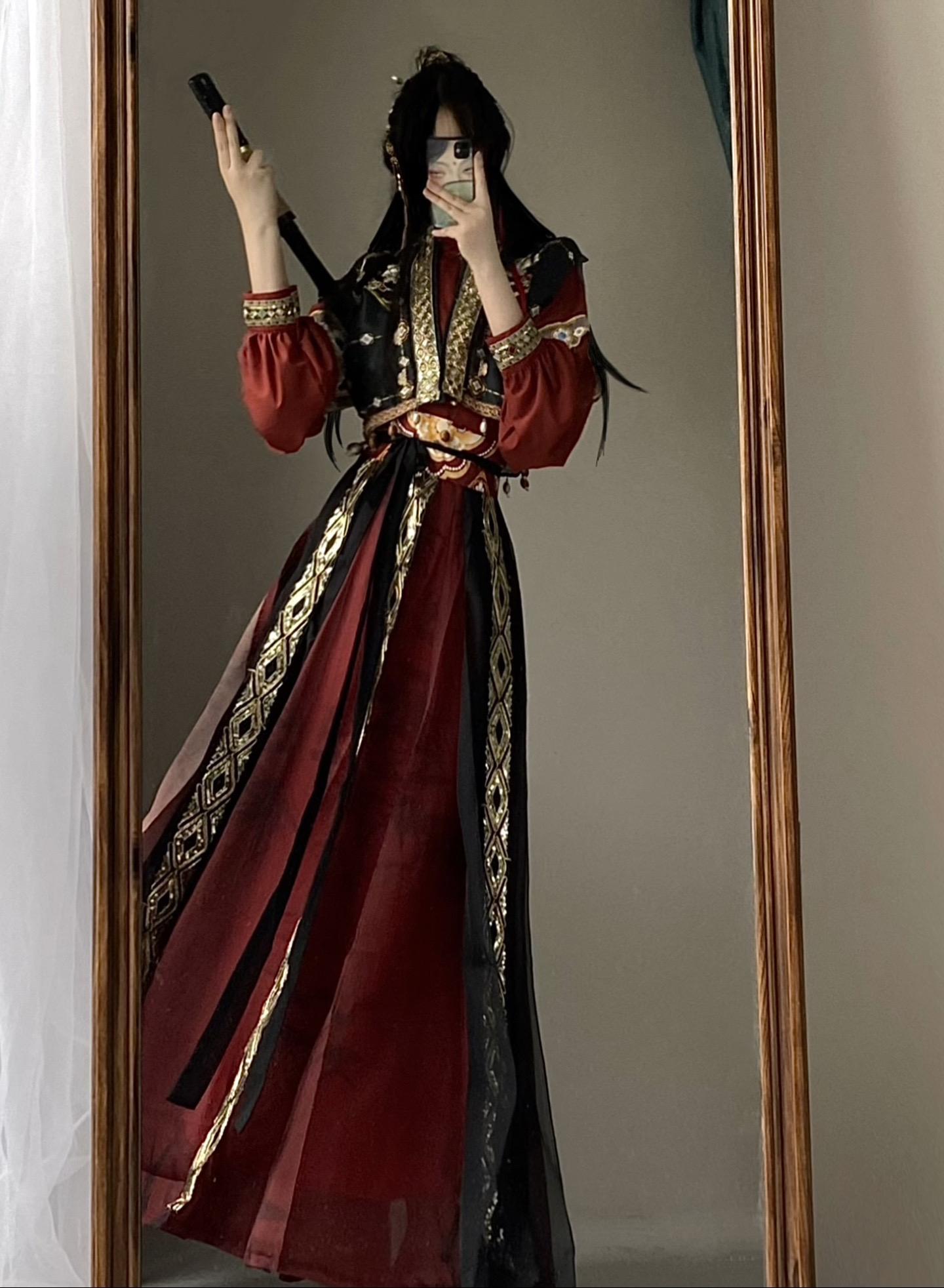 武侠风汉服制褙子齐腰国风水墨男女同款酷飒日常百搭古装cos服