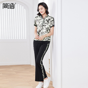 冰丝凉感简涵大码女2024夏新款网眼速干短袖两件套胖妹妹显瘦套装