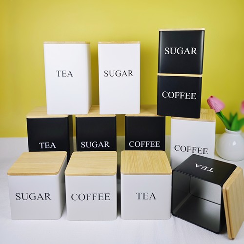高档茶叶罐创意竹木盖咖啡糖果罐
