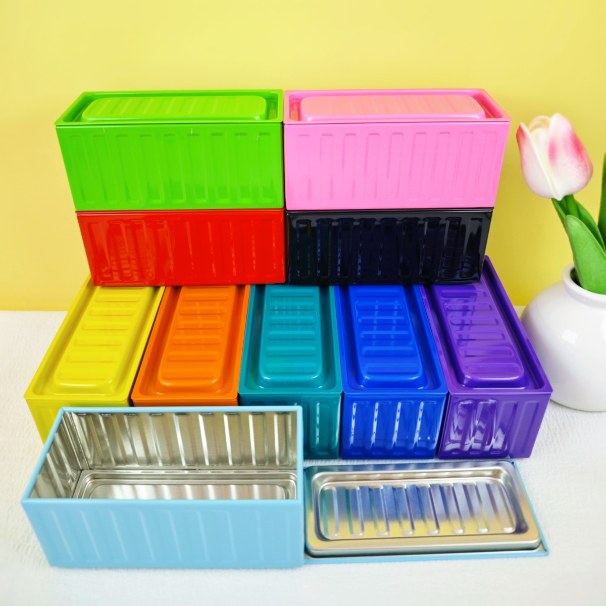 马口铁货柜形铁盒糖果茶叶凤梨酥