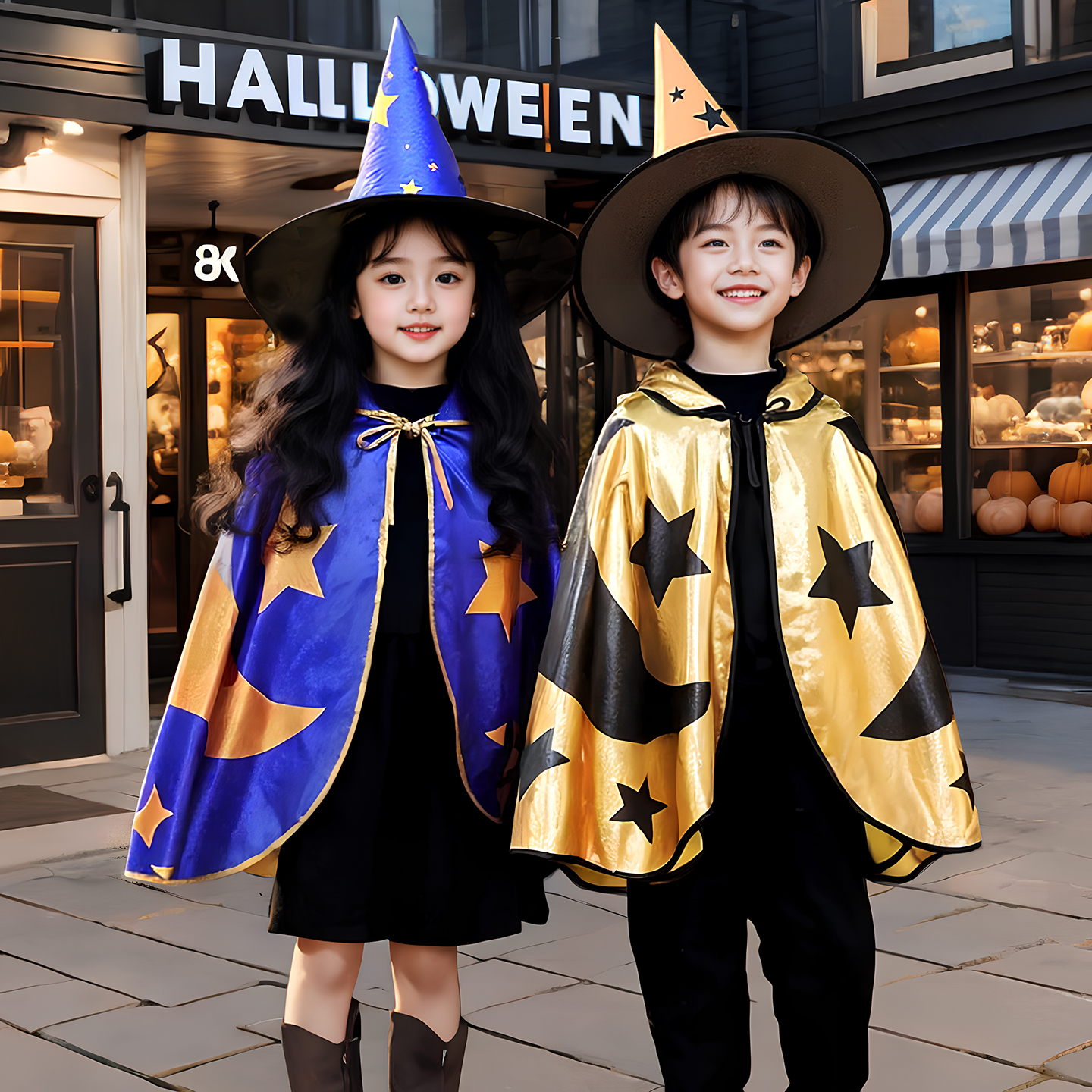万圣节儿童服装男童斗篷披风道具