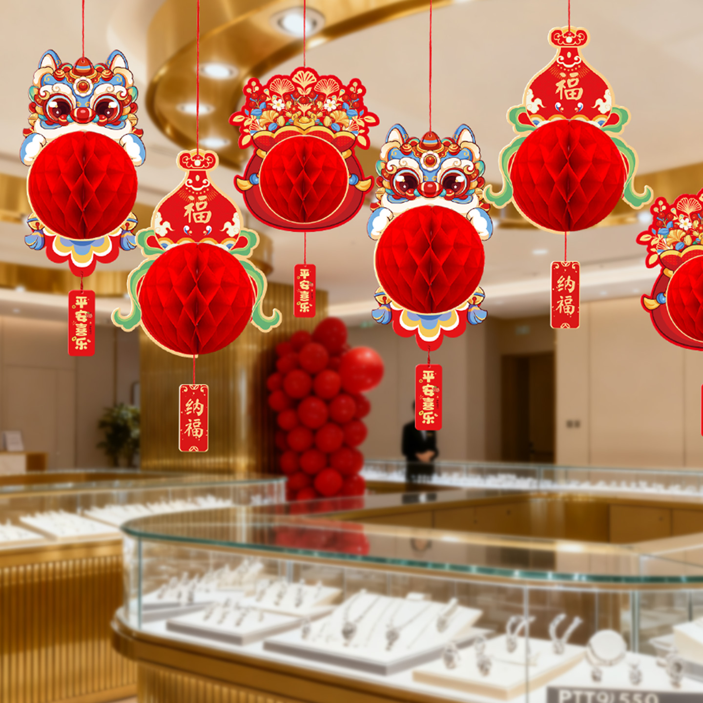 马年元旦新春装饰天花板灯笼挂件