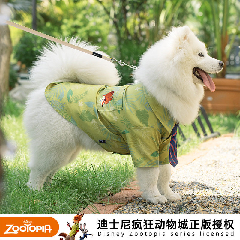 迪士尼疯狂动物城系列尼克宠物衬衫大狗夏天尼克狐同款狗狗衣服