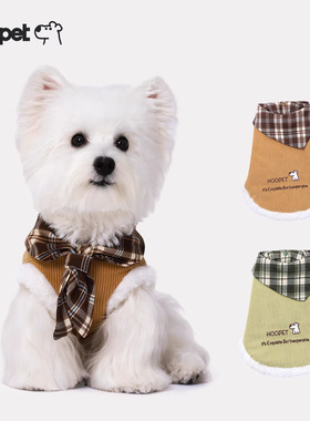 Hoopet背心秋冬小型犬四季猫咪西高地比熊小狗的宠物狗狗衣服保暖