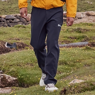 正品狼爪休闲冲锋裤男25秋冬户外运动防风保暖加绒软壳裤5519174