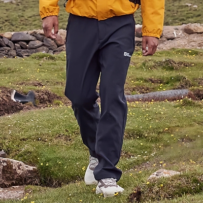 正品狼爪休闲冲锋裤男25秋冬户外运动防风保暖加绒软壳裤5519174