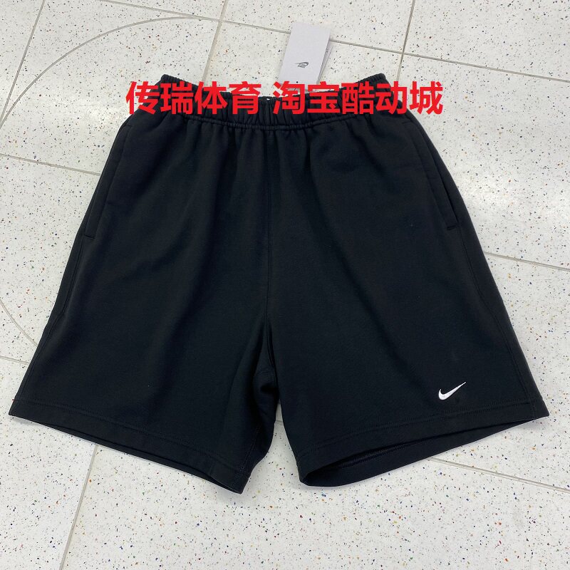 Nike耐克男子短裤夏新款宽松透气刺绣运动裤黑色五分裤IM3397-010