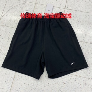 Nike耐克男子短裤夏新款宽松透气刺绣运动裤黑色五分裤IM3397-010