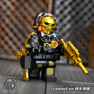 三角洲行动军事积木人仔蚀金玫瑰红狼威龙判官拼装玩具男生礼物