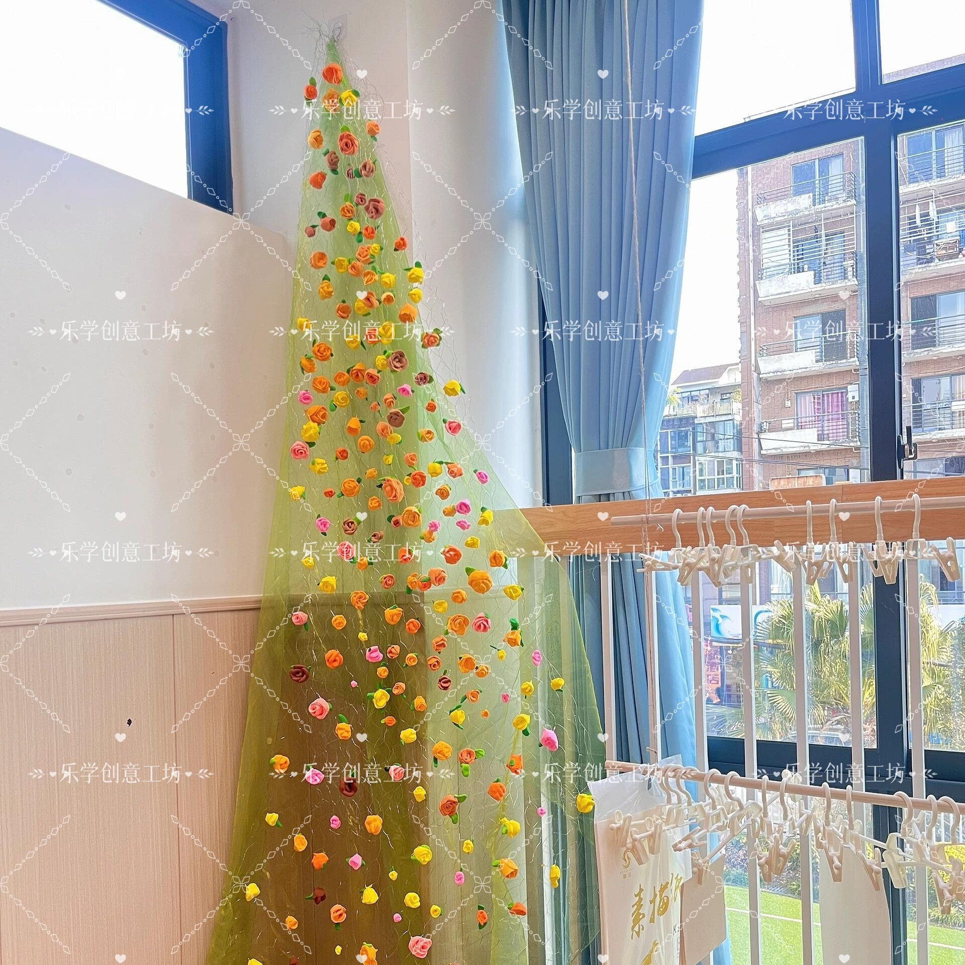 手工diy仿真瀑布花帘幼儿园春夏植物角环创装饰悬浮花帘瀑布花,家居饰品,吊饰/挂饰,淘宝优惠券,粉丝福利购,淘宝优惠卷