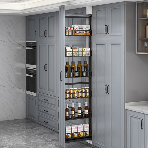 抽拉式多层浅柜窄拉篮