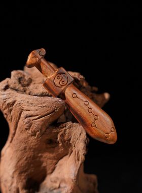 雷击木龙虎山真品桃木剑七星八卦