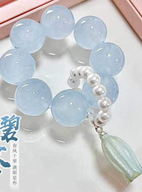 辽博同款手串簪花小手捻绕指柔指
