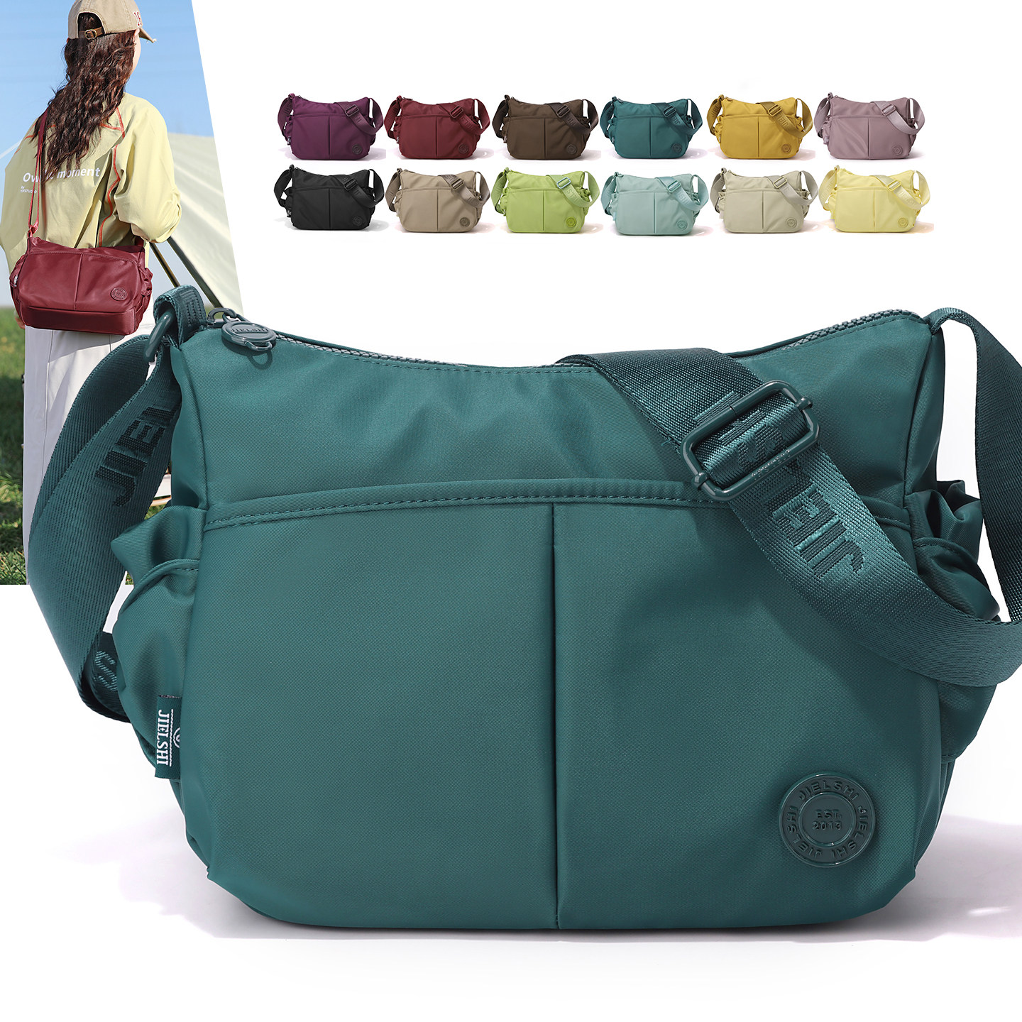 大容量多隔层轻便防水帆布包女单肩斜挎包休闲尼龙女包中年妈妈包,箱包皮具/热销女包/男包,通用款女包,淘宝优惠券,粉丝福利购,淘宝优惠卷