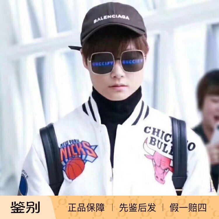 正品代购明星同款GUCCI男女LOGO镜面潮牌墨镜GG0414S古奇太阳眼镜