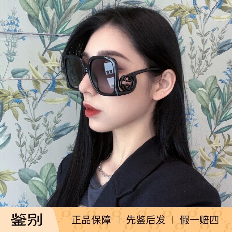 正品GUCCI古驰墨镜男女方形个性遮阳复古方框时尚太阳眼镜GG1326S