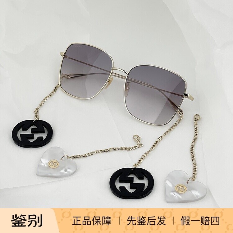 正品代购GUCCI古驰GG1030SK太阳镜限定礼盒谜链丝绒时尚简约墨镜