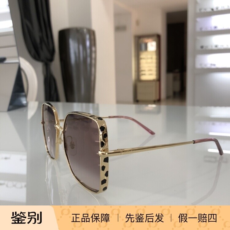 正品代购新款Cartier太阳眼镜卡地亚男女墨镜方形金属框CT0299S