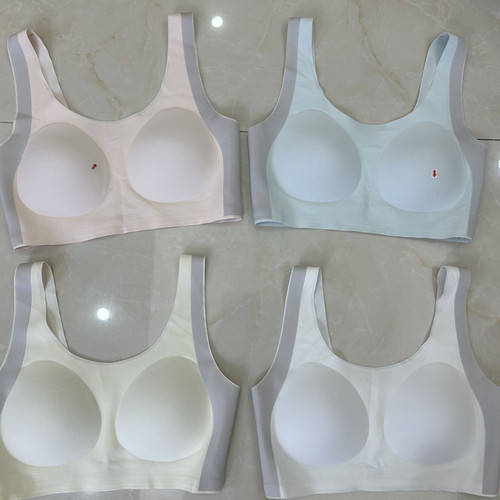 某猫同款固定不跑杯少女文胸发育期提拉矫姿内衣无痕宽肩浅色背心