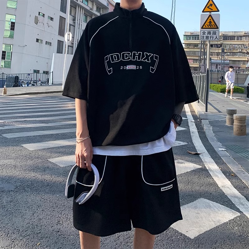 夏季套装男2025新款潮牌学生